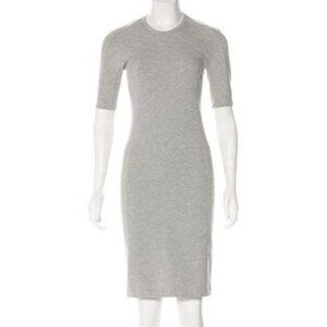 PHILLIP LIM 3.1 LIGHT GRAY BODY CONT T SHIRT DRESS